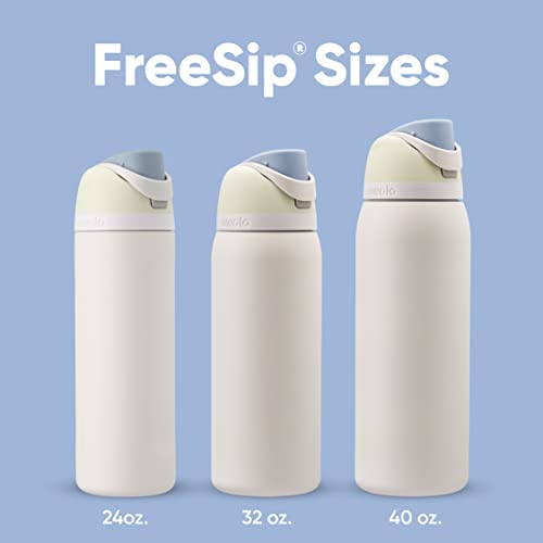 Owala FreeSip Insulated Stainless Steel Water Bottle with Straw for Sports, Travel, and School BPA-Free Sports Water Bottle, 24 oz, Very, Very Dark