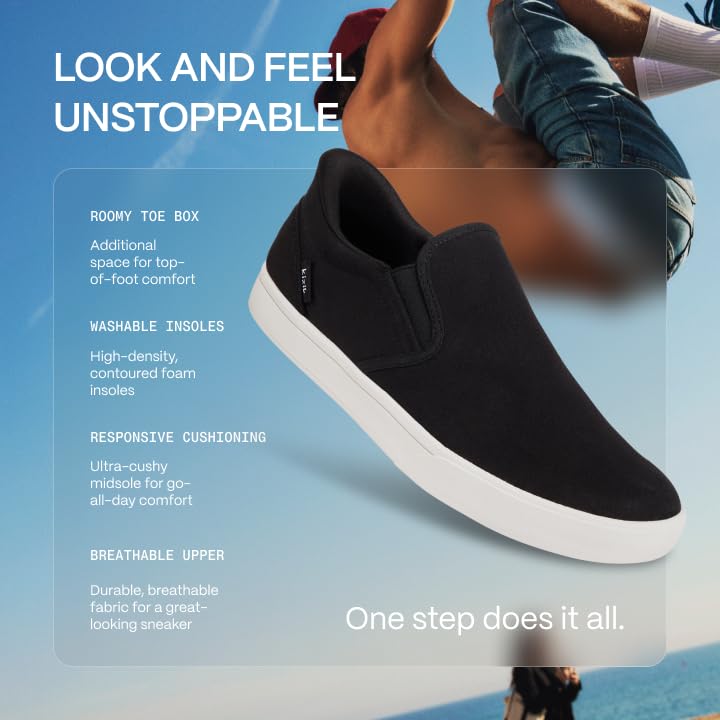 Kizik Shoes: Venice Comfortable Breathable Stretch Canvas Slip On Sneakers, Convenient Hands Free Shoes | Casual Shoes for Men, Women, and Elderly | Stylish, Orthopedic Shoes for Everyday and Travel