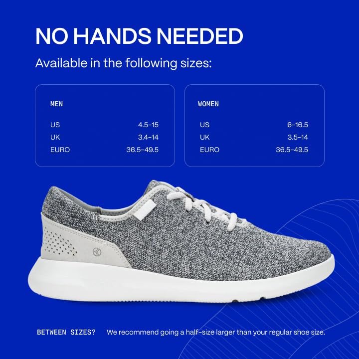 Kizik Madrid Hands Free Mens and Womens Sneakers, Casual Slip On Shoes for Women or Men, Comfortable for Walking, Women's and Men's Fashion Sneakers for Any Occasion - Light Grey, M12 / W13.5