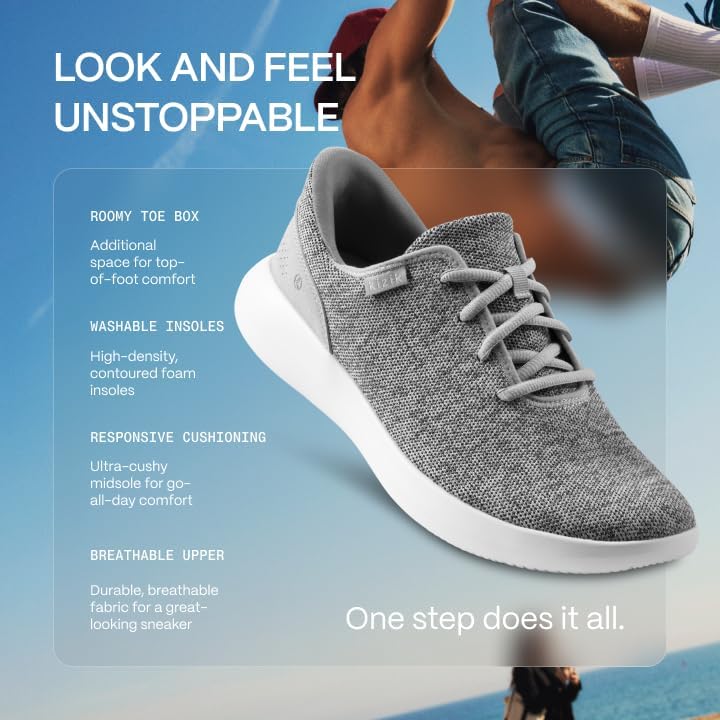 Kizik Madrid Hands Free Mens and Womens Sneakers, Casual Slip On Shoes for Women or Men, Comfortable for Walking, Women's and Men's Fashion Sneakers for Any Occasion - Light Grey, M12 / W13.5