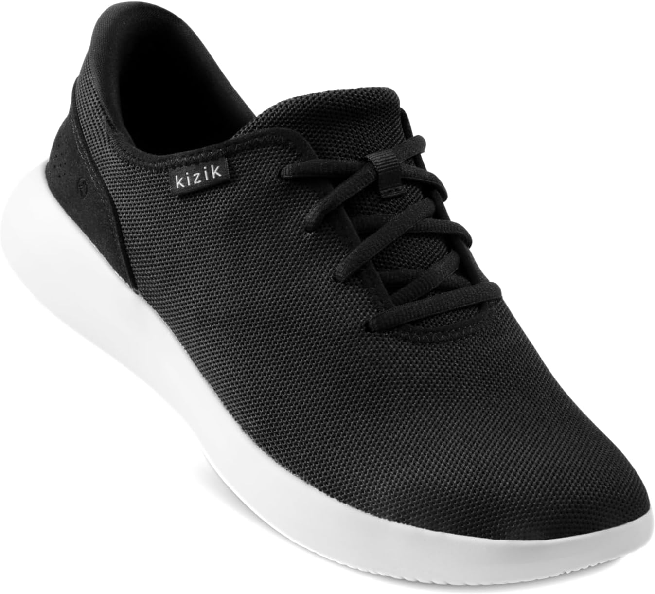 Kizik Madrid Hands Free Mens and Womens Sneakers, Casual Slip On Shoes for Women or Men, Comfortable for Walking, Women's and Men's Fashion Sneakers for Any Occasion - Black/White, Wide M10 / W11.5