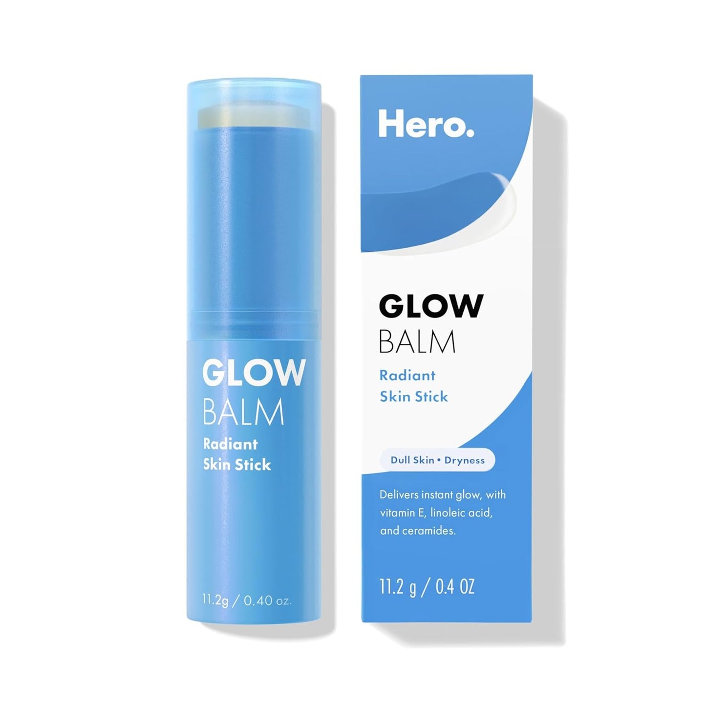 Hero Cosmetics Glow Balm Radiant Skin Stick – Instantly Gives Skin a Glowy Finish for Dewy and Radiant Looking Skin – Suitable for Acne-Prone Skin – Won’t Clog Pores (0.4 oz)