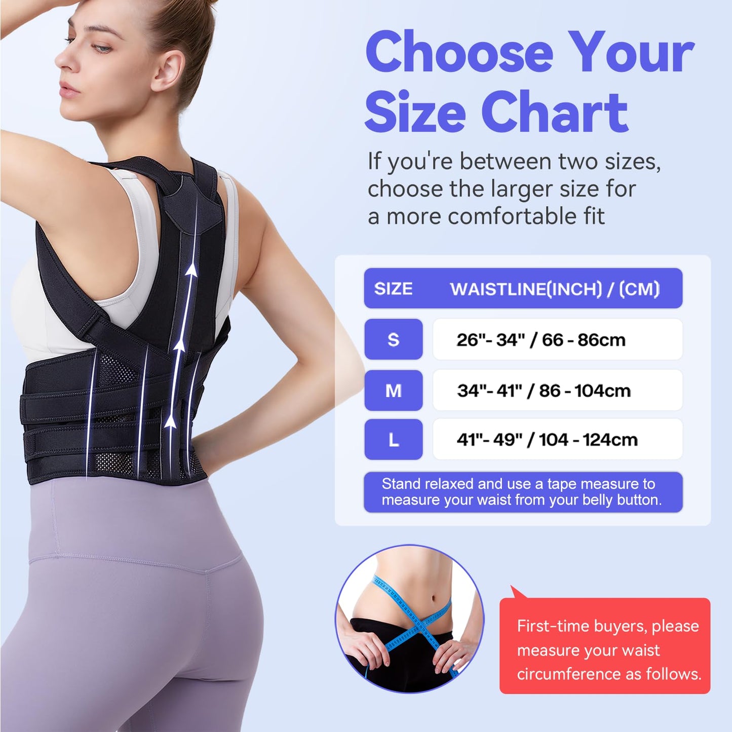 Posture Corrector for Women and Men, Upgraded Full Back Brace Support, Adjustable Shoulder Straightener for Improving Back Posture, Relief for Upper and Lower Back, Lumbar, Neck, Shoulder Pain