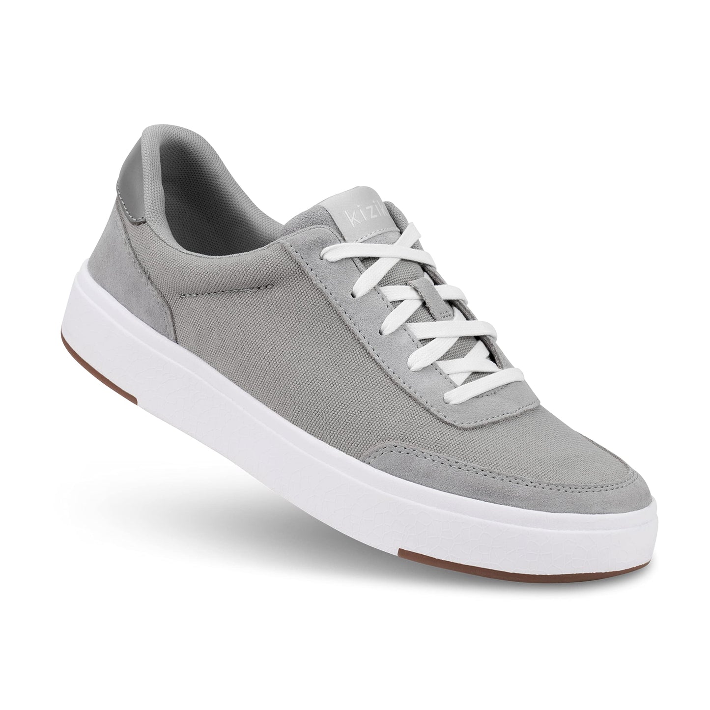 Kizik Shoes: Prague Comfortable Breathable Canvas and Suede Leather Slip On Sneakers, Convenient Hands Free Shoes | Casual Shoes for Men, Women and Elderly | Stylish, Orthopedic Shoes for Everyday